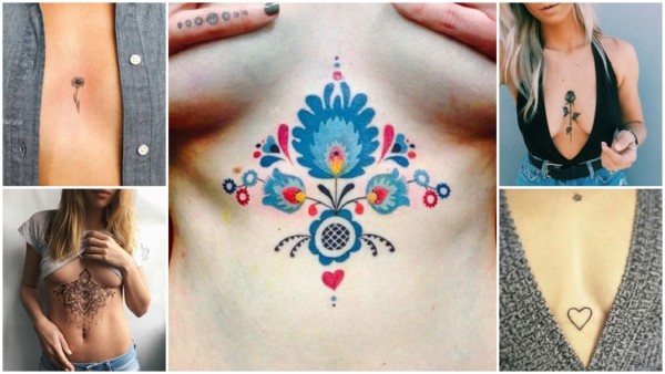 Tatuaggio tra i seni – 67 tatuaggi completamente appassionati!