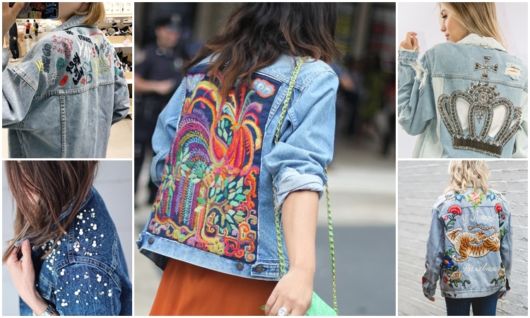Giacca di jeans ricamata - 42 modelli glamour e consigli incredibili!