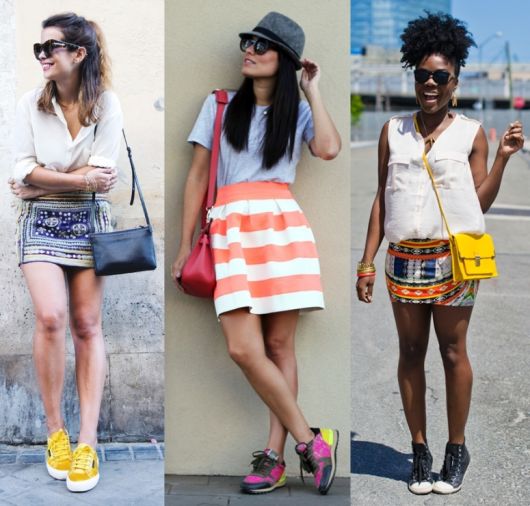 Falda con zapatillas: ¿Combina? ¿Cómo usar? ¡160 looks hermosos e inspiradores!