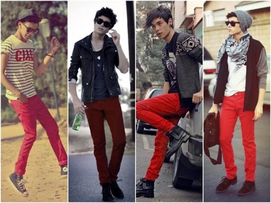 Pantalones rojos de hombre: ¿Combinar con qué? Modelos + 50 looks!