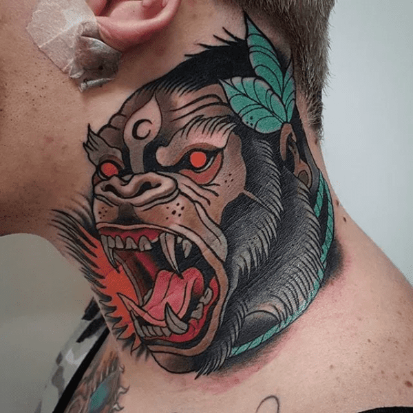 +30 INCROYABLES tatouages ​​de gorilles + Que signifie le tatouage ?