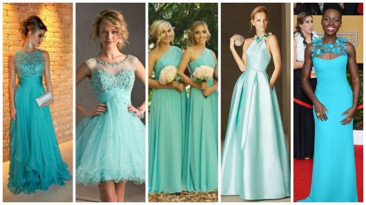 Vestido de fiesta azul Tiffany: ¡cómo combinar y 73 hermosas modelos!