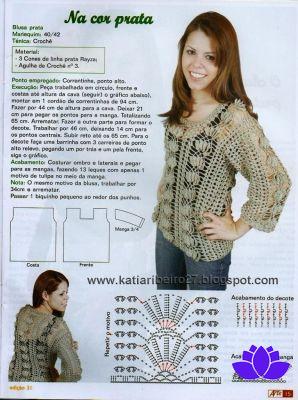 Crochet Blouses: 77 Beautiful Models and How to Make (Graphics)!