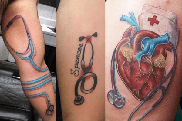 ¡+40 tatuajes de estetoscopio hechos con mucho amor! • 【2022】