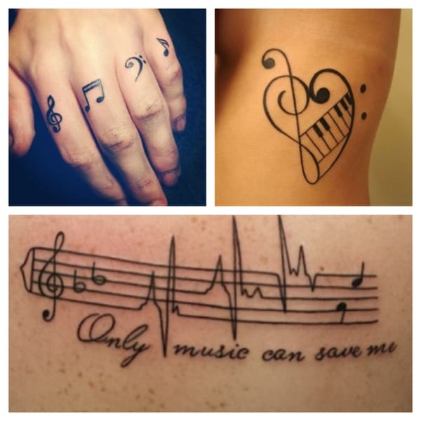 Tatuaje musical: ¡55 inspiraciones hermosas e increíblemente creativas!