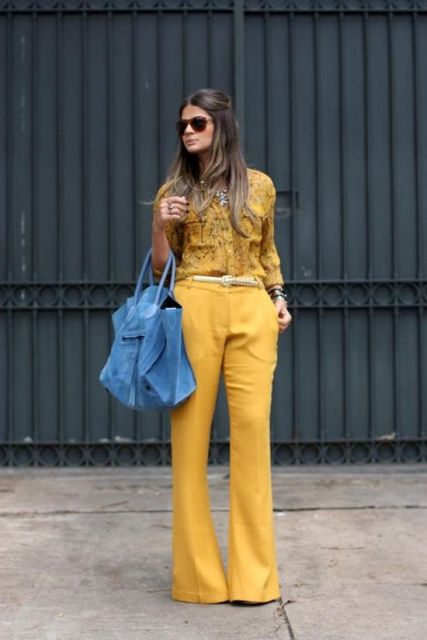 Pantalones amarillos femeninos: ¡cómo usarlos y 42 consejos para looks increíbles!